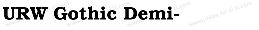 URW Gothic Demi字体转换